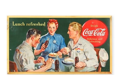 Coca-Cola WWII-Era "Lunch Refreshed" Poster