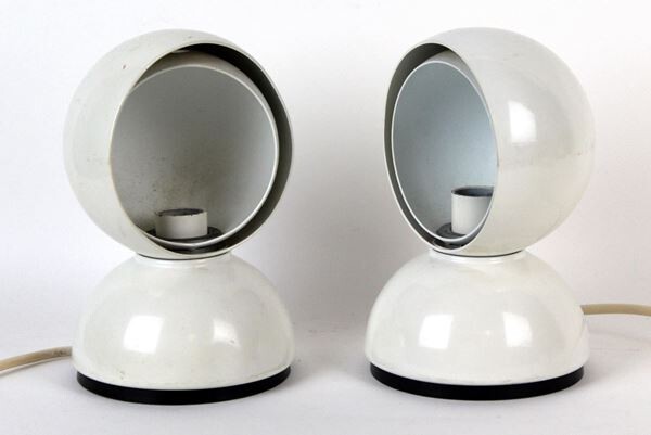 Coppia di lampade di design modello Eclisse, altezza cm 9,...