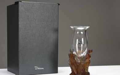 DAUM NANCY Vase aux nymphes en cristal translucide... - Lot 4 - Richard Maison de ventes