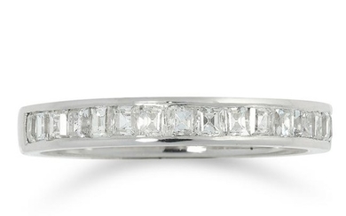 DIAMOND HALF ETERNITY RING set with step cut diamonds