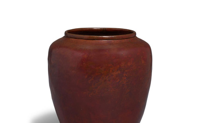DIRK VAN ERP (1860-1933) Warty Vase circa 1915 hammered copper,...