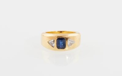 Diamant Saphir Ring