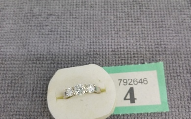 Diamond Three Stone Ring - 18ct White Gold - 1.50 ct VS1 Goo...