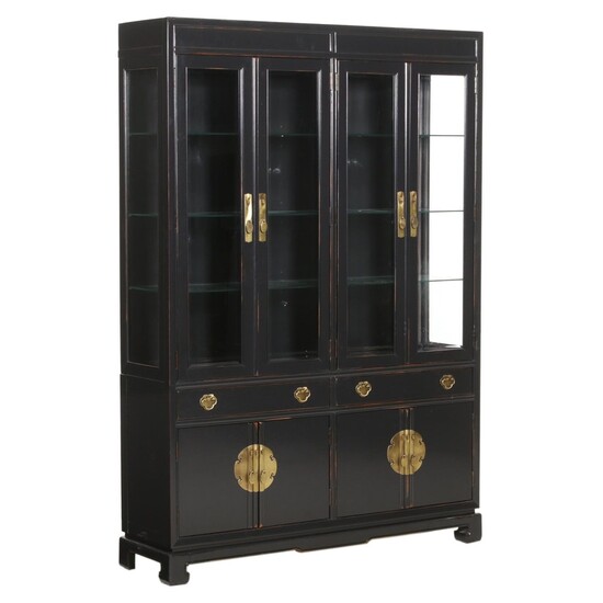 Black Lacquered Wood China Cabinet