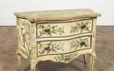 E. 20TH C. VENETIAN PAINTED TWO-DRAWER COMMODE
