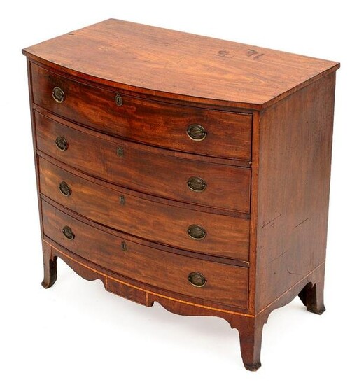 Early American Mahogany Bowfront Chest