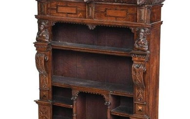 Early English Mannerist Carved Hanging Cupboard