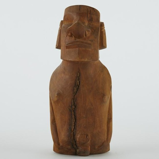 Easter Island Rapa Nui Carved Wooden Moai Figure