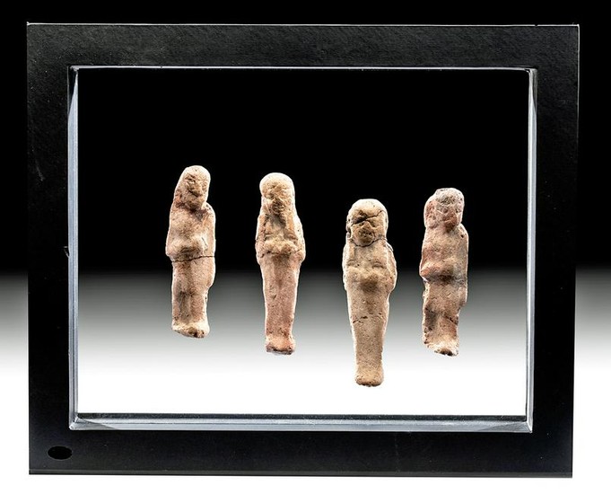 Egyptian 22nd Dynasty Pottery Ushabti Figures (4)