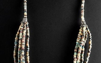 Egyptian Faience Bead Necklace - Six Strands
