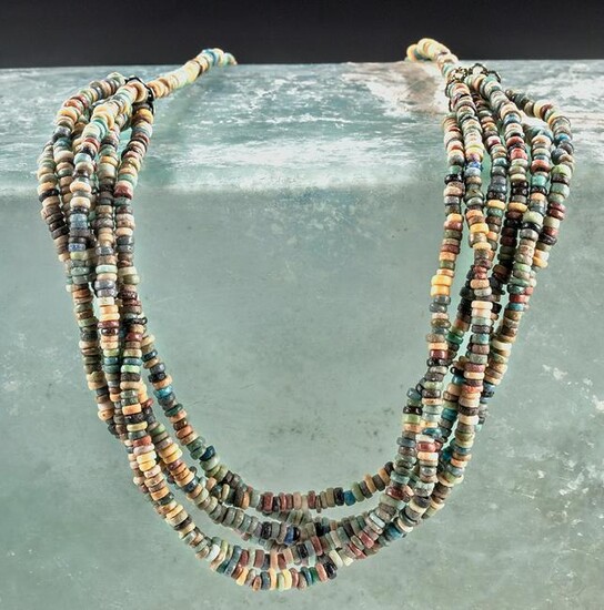 Egyptian Faience Seed Bead Necklace