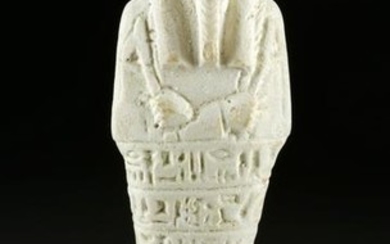 Egyptian Late Dynastic White Faience Ushabti