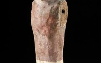 Egyptian Painted Wood Standing Boat Figure