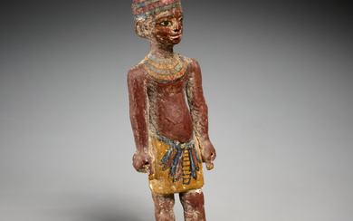 Egyptian style wood figure of an attendant