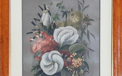 Ellis Rowan "A Bunch of West Australian Wildflowers"chromolithograph 79.5 x 61cm (frame) printed by Alfe Cooke, Queen's Colour Print...