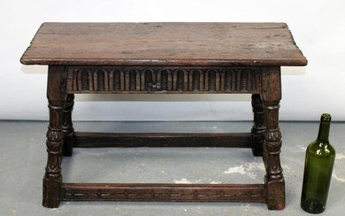 English Jacobean joint stool in oak