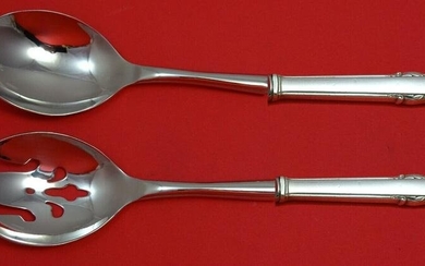 English Shell by Lunt Sterling Silver Salad Serving Set 2pc Pierced Custom Made