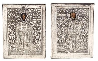 Ensemble de deux icônes. Saint Nicolas –...