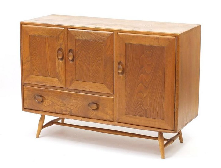 Ercol Windsor light elm sideboard fitted with three