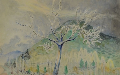 Eugen Croissant, 1898 Landau-1976 Breitbrunn, blossoming tree,...