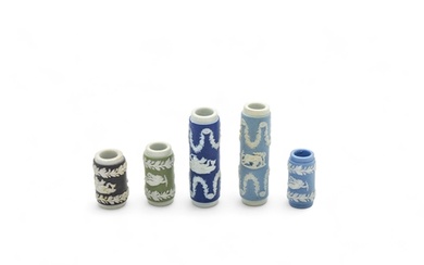 FIVE WEDGWOOD JASPER OBJECTS Late 18th / early 19th century,...