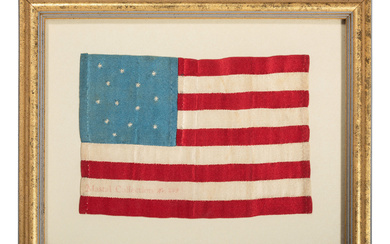 [FLAGS]. 13-star American Centennial flag. Ca 1876.