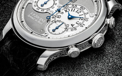 F.P. JOURNE. A RARE PLATINUM LIMITED EDITION AUTOMATIC CHRONOGRAPH WRISTWATCH WITH DATE