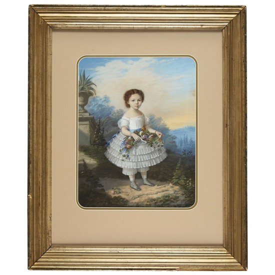 FRENCH SCHOOL (19th century) PORTRAIT OF A GIRL IN...