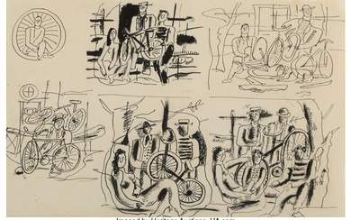 Fernand Leger (1881-1955), Study for "Les Cyclistes" (circa 1942)