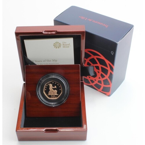 Fifty Pence 2019 "Shape of a Revolution" Gold Proof FDC boxe...