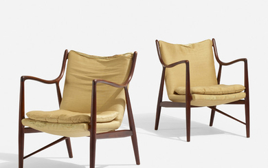 Finn Juhl, lounge chairs model 409 1/2, pair