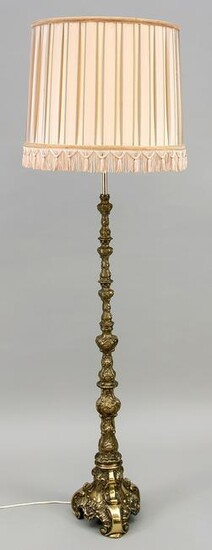 Floor lamp, 20th c., brass three