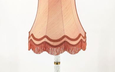 Floor lamp: Made of glass tubes and with subtle brass details - 1960s.