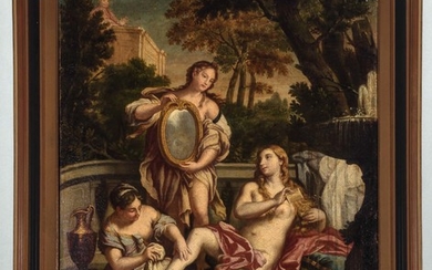 Follower of Francesco Albani Bathsheba at her Bath