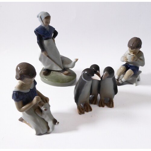 Four mid-20th century Royal Copenhagen porcelain figures (Da...