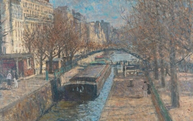François Gall 1912 Kolozsvár/Ungarn – Paris 1987 Lumière d’Automne, Canal Saint-Martin. Paris 10e.