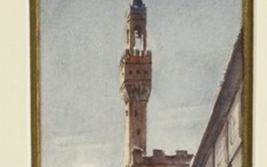 Frans Vervloet, Belgian 1795-1872- Palazzo Vecchio, Florence;...