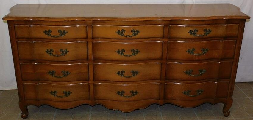 French Provincial Cherry 12 Dr Dresser By Continental