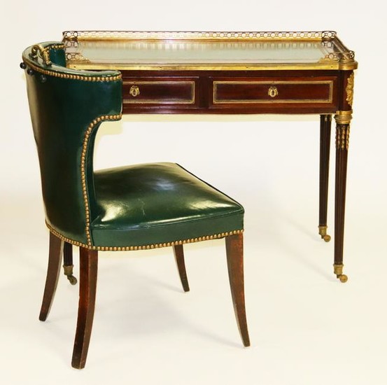 French Style Writing Table with Chair