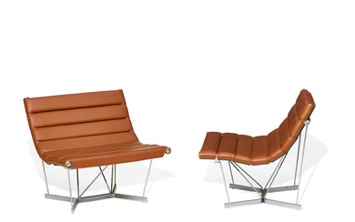 GEORGE NELSON (1908-1986) Pair of Catenary Lounge Chairs designed 1962...