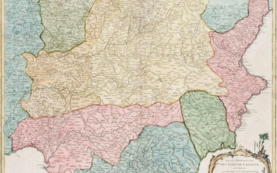 GILLES ROBERT DE VAUGONDY (1688 / 1766) "Map of New