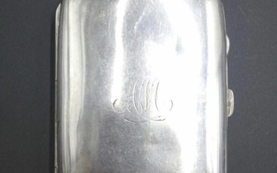 George V sterling silver cigarette case