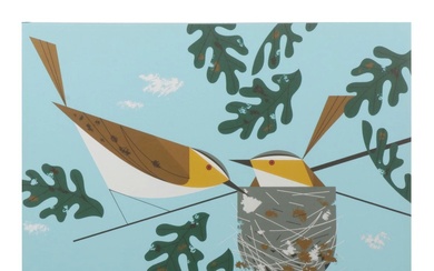 Giclée After Charley Harper "Red-Eyed Vireo," 21st Century