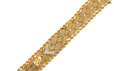 Gold Braided Bracelet-Watch