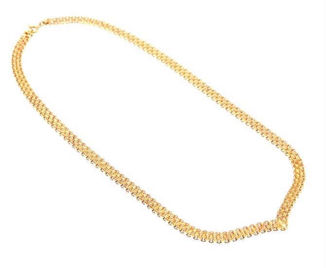 (-), Gold link necklace, 20 krt., 41 cm...