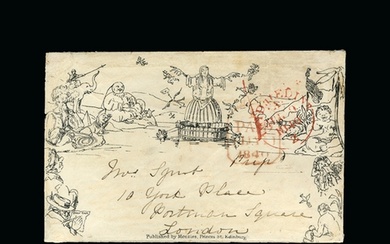 Great Britain - Covers - QV : 1840 MULREADY CARICATURE by Me...