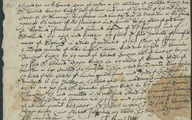 Great Britain Sir Edward Dyer 1604 (24 Nov.) document signed "Edward Dyer" in acknowledgement o...