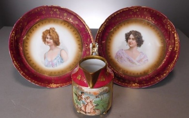 Group of 3 19th C. Royal Vienna Serving Pieces