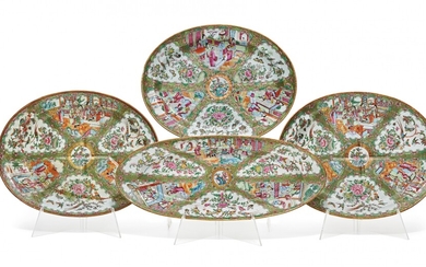 Group of four Famille Rose serving dishes China, second half of 19th Century