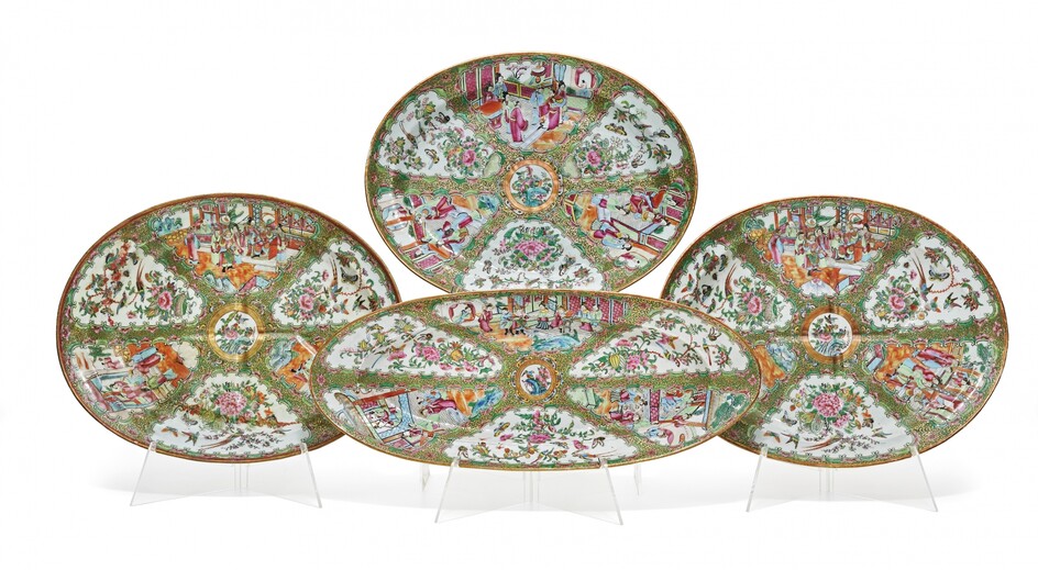 Group of four Famille Rose serving dishes China, second half of 19th Century